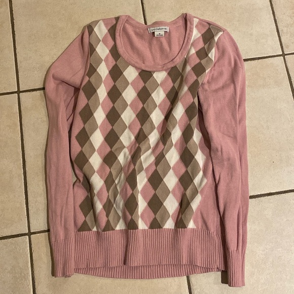 mauve argyle sweater - Picture 3 of 4